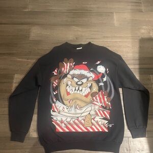 Vintage 1995 Looney Tunes Tasmanian Devil Christmas Sweatshirt